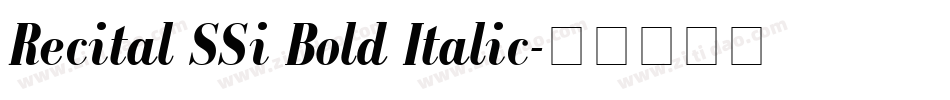 Recital SSi Bold Italic字体转换